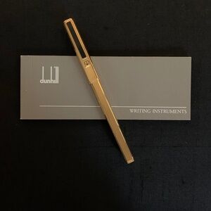 Sophisticated Vintage Dunhill Gemline Square Facet Gold-Plated Ballpoint Pen